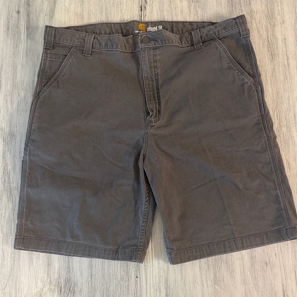 Carhartt‎ Relaxed Fit Canvas Work Shorts Mens 42 Charcoal Gray Utility Cargo